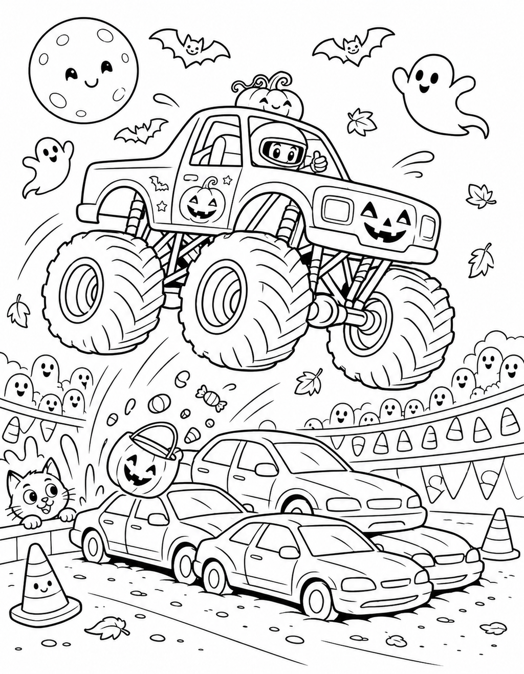 Extreme Halloween Coloring Book for Kids & Adults | Adventure Groms | 50 Pages
