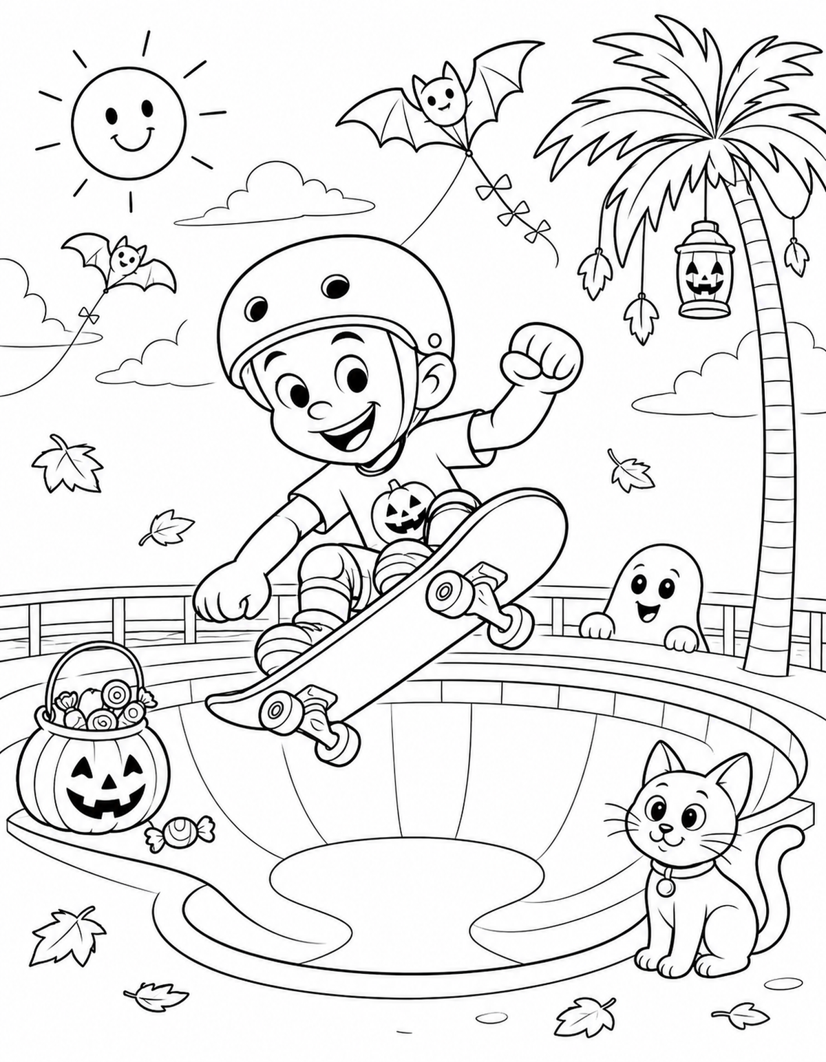 Extreme Halloween Coloring Book for Kids & Adults | Adventure Groms | 50 Pages