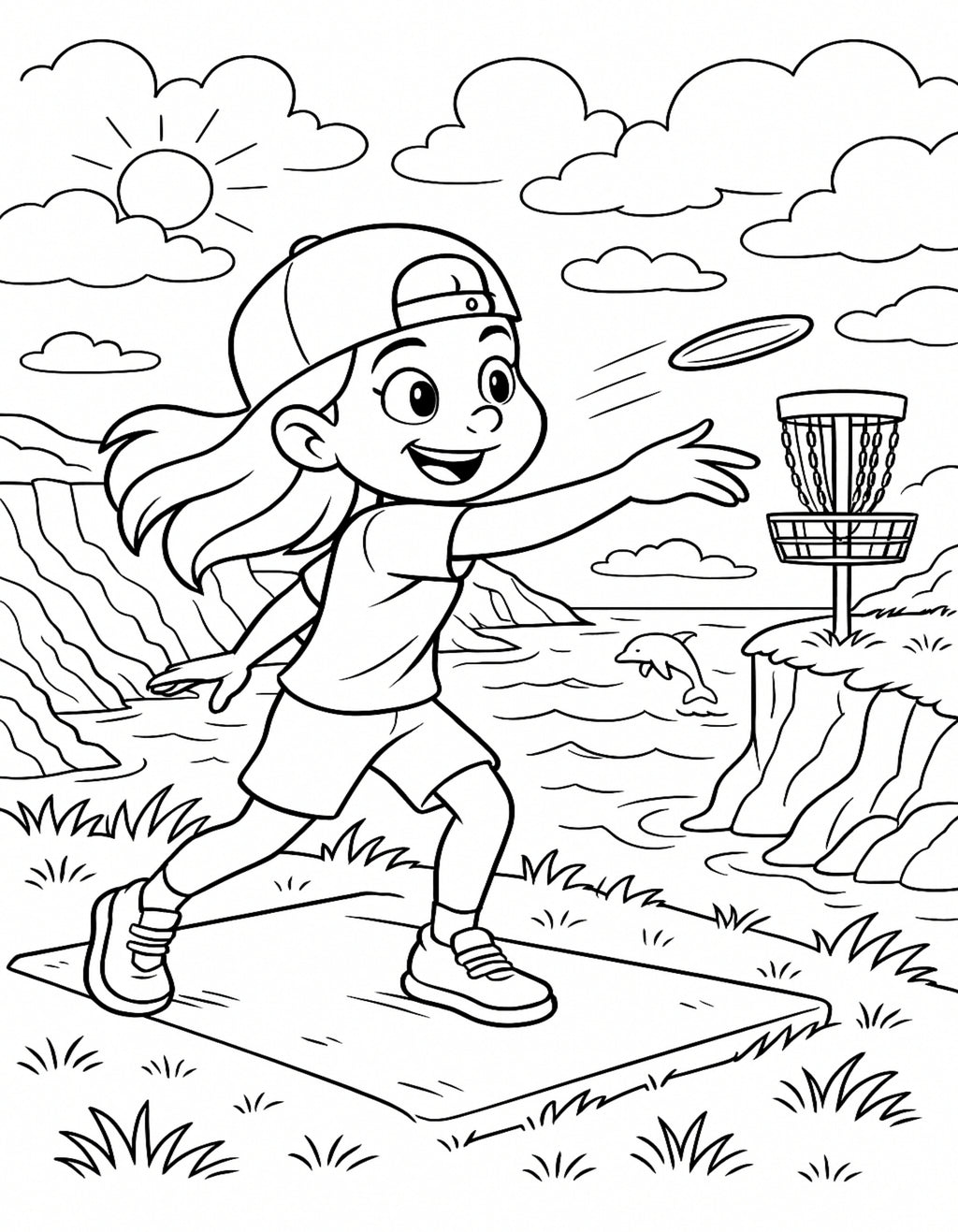 Disc Golf Coloring Book for Kids & Adults | Adventure Groms | 50 Pages