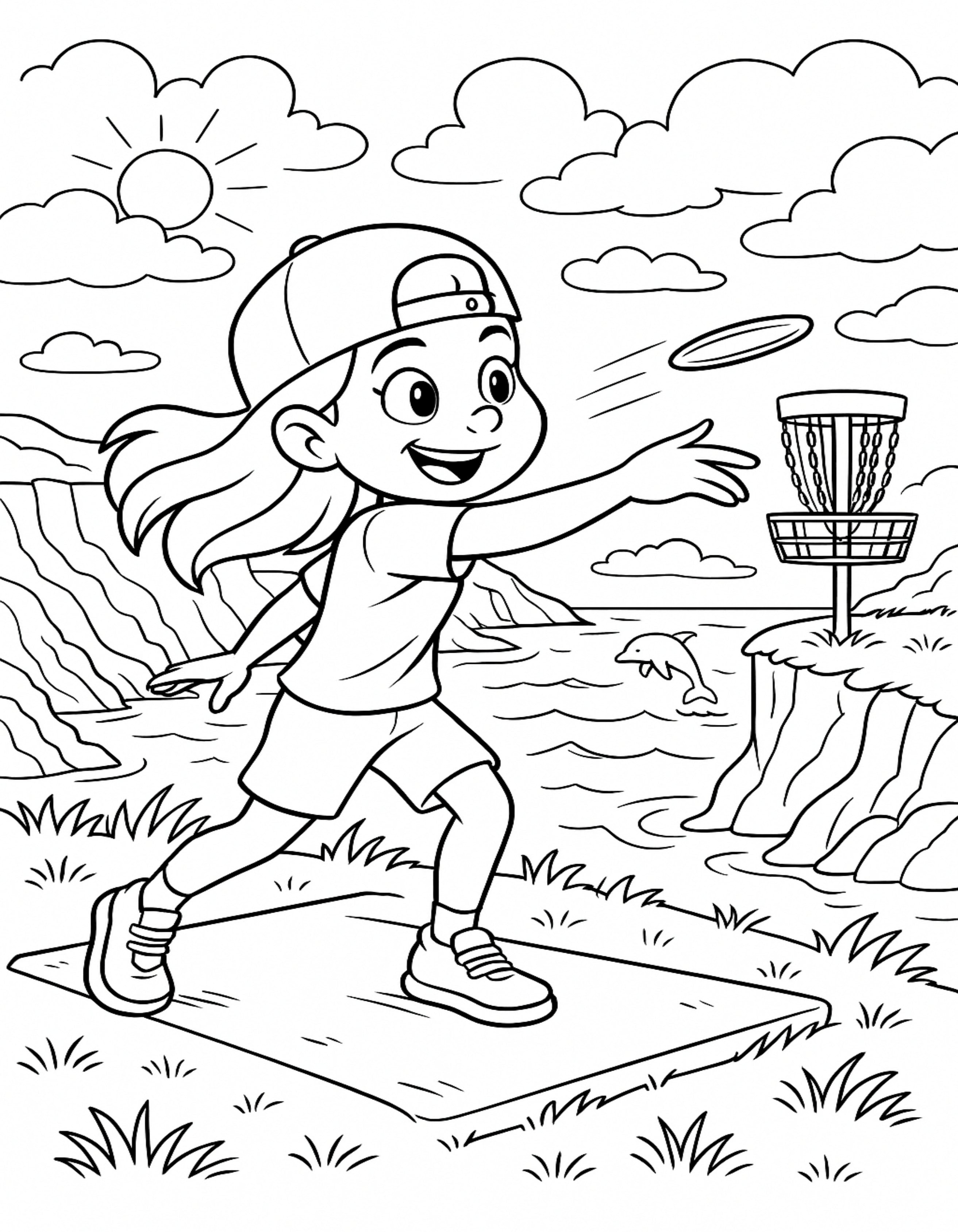 Disc Golf Coloring Book for Kids & Adults | Adventure Groms | 50 Pages