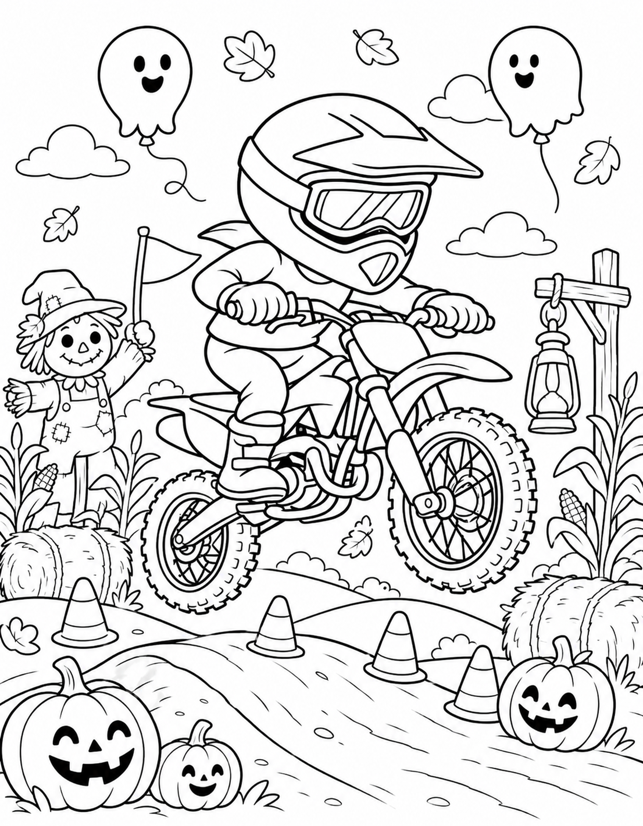 Extreme Halloween Coloring Book for Kids & Adults | Adventure Groms | 50 Pages