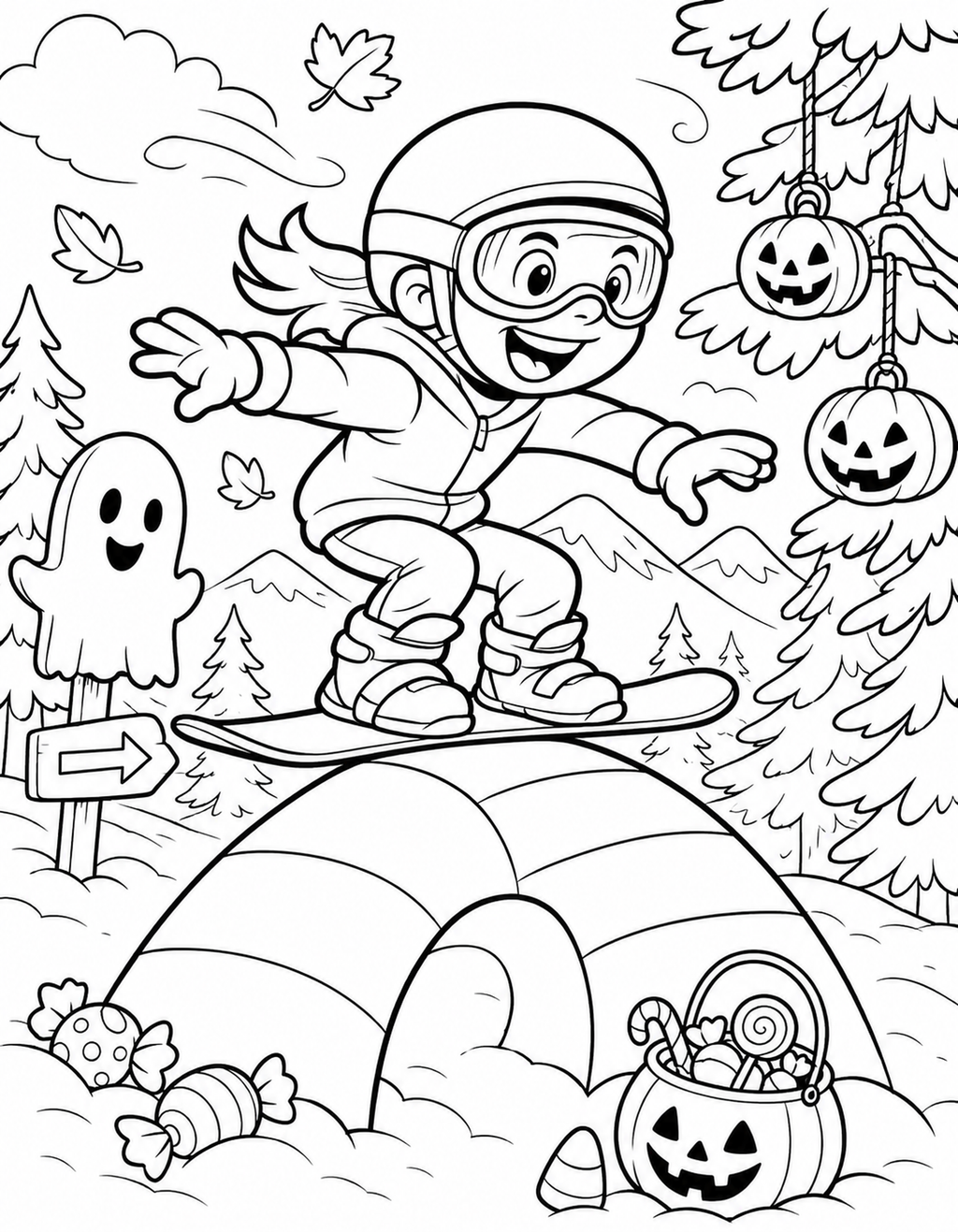 Extreme Halloween Coloring Book for Kids & Adults | Adventure Groms | 50 Pages