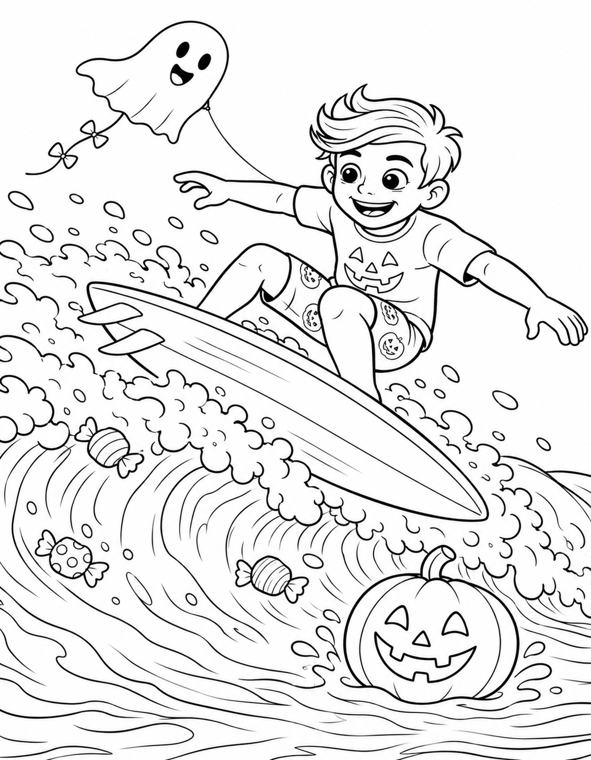 Extreme Halloween Coloring Book for Kids & Adults | Adventure Groms | 50 Pages