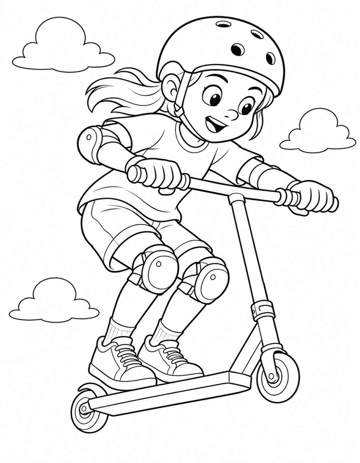 Scootering Coloring Book for Kids & Adults | Adventure Groms | 52 Pages