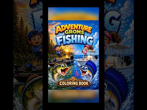 Fishing Coloring Book for Kids & Adults | Adventure Groms | 50 Pages